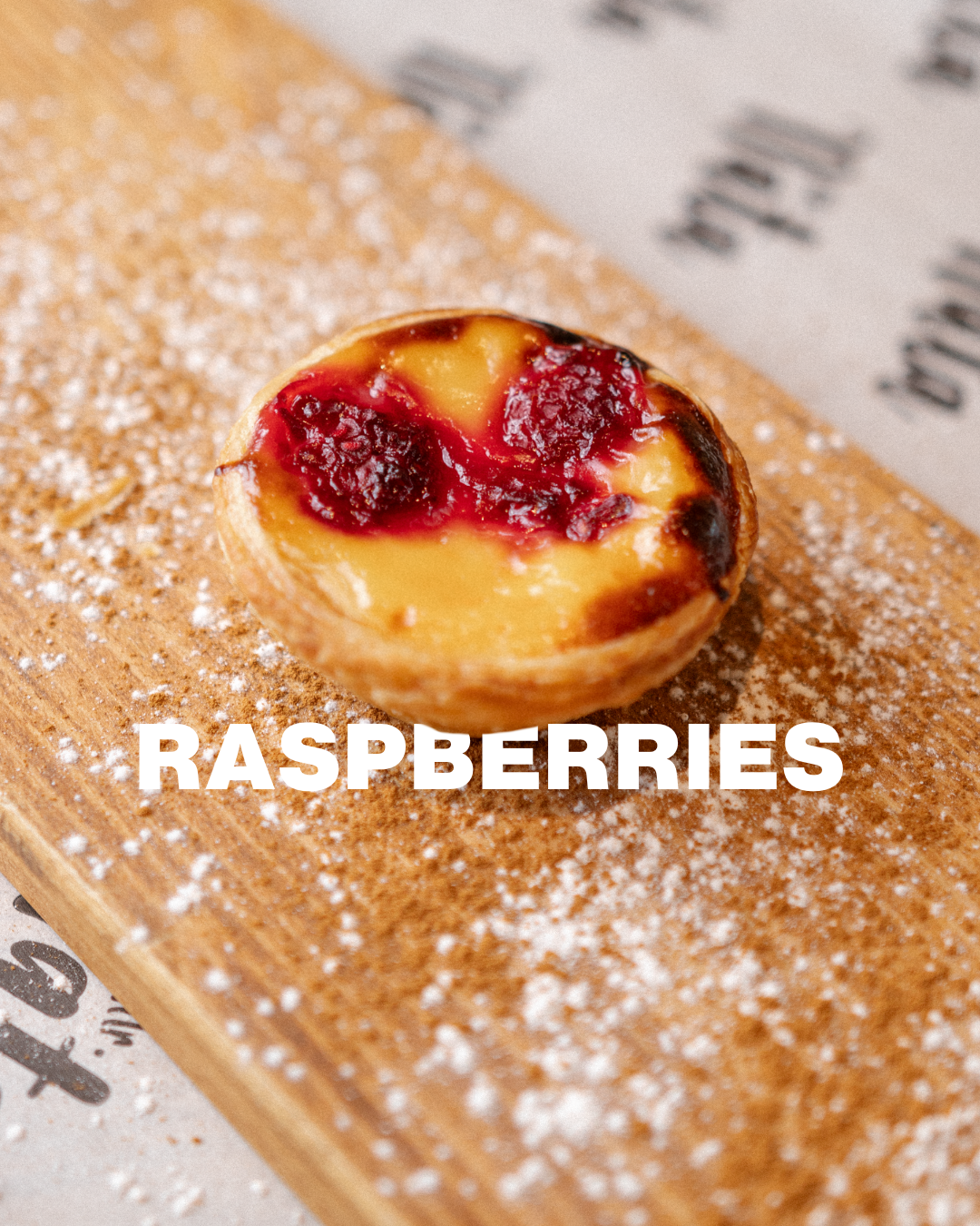 Pastel Raspberry Pastel de Nata Raspberries | Raspberry Flavor | Mister Nata
